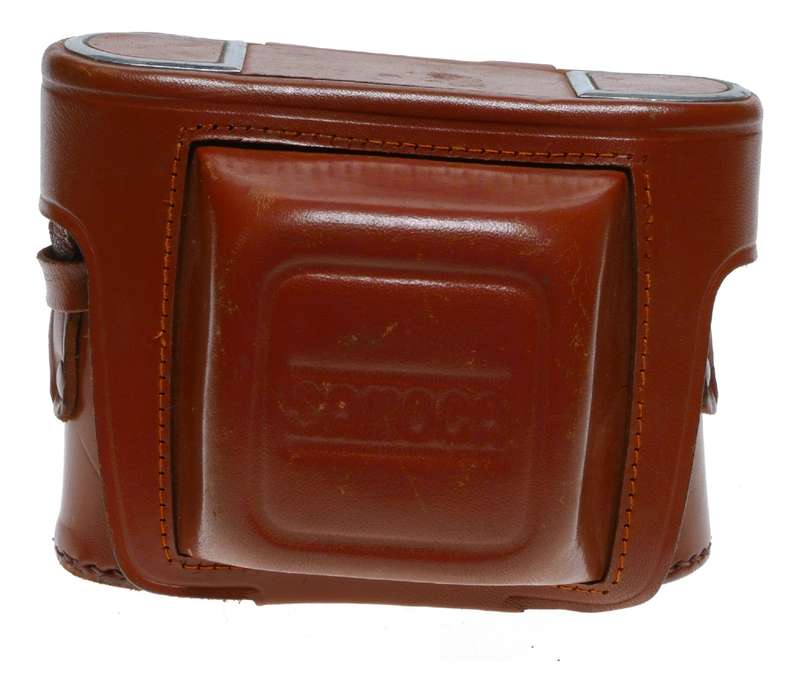 Samoca tan vintage film camera antique leather case only