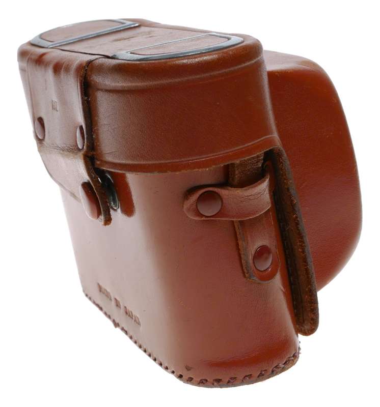 Samoca tan vintage film camera antique leather case only
