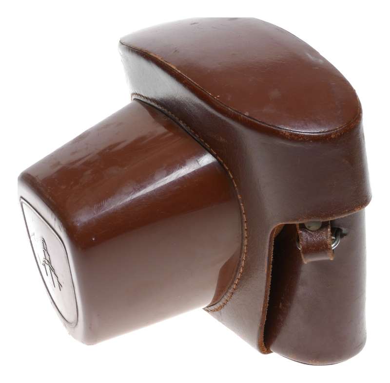Pentacon SLR vintage film camera antique leather case and strap