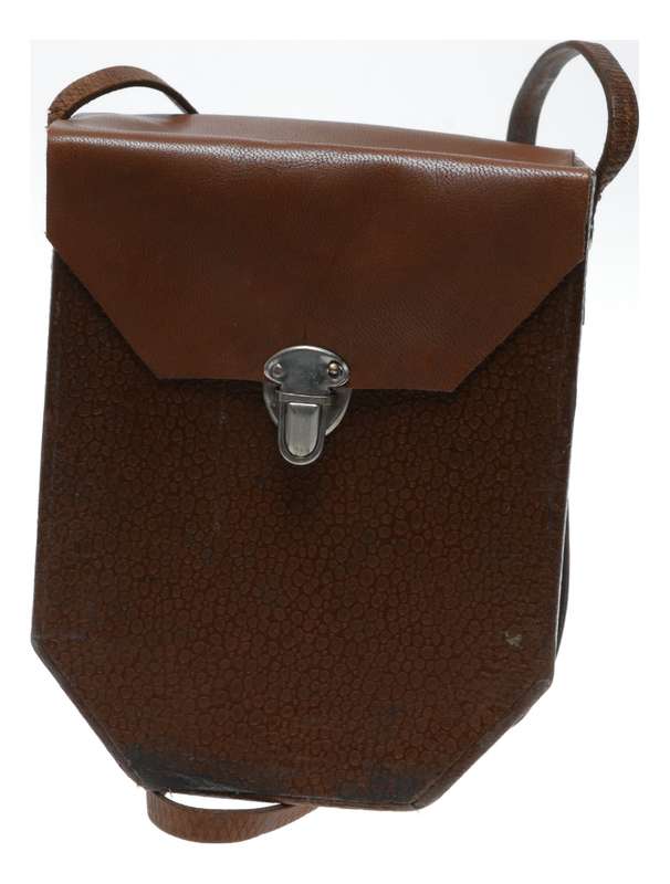 Movie camera vintage film antique leather case used as is