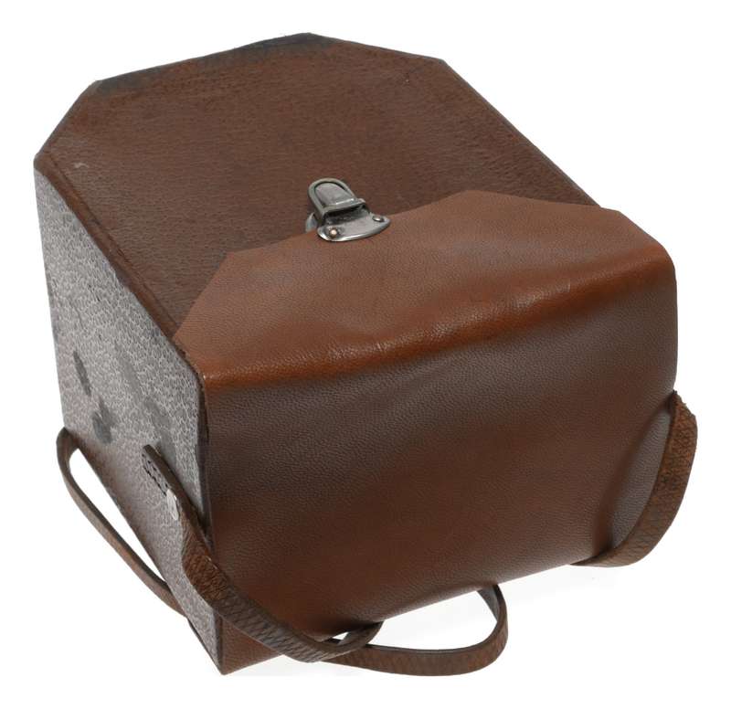 Movie camera vintage film antique leather case used as is