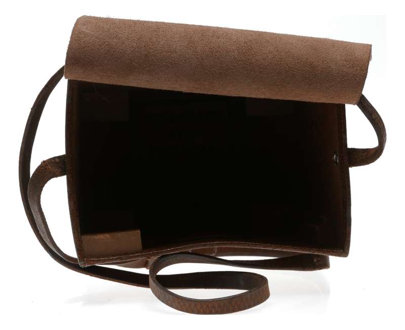 Movie camera vintage film antique leather case used as is