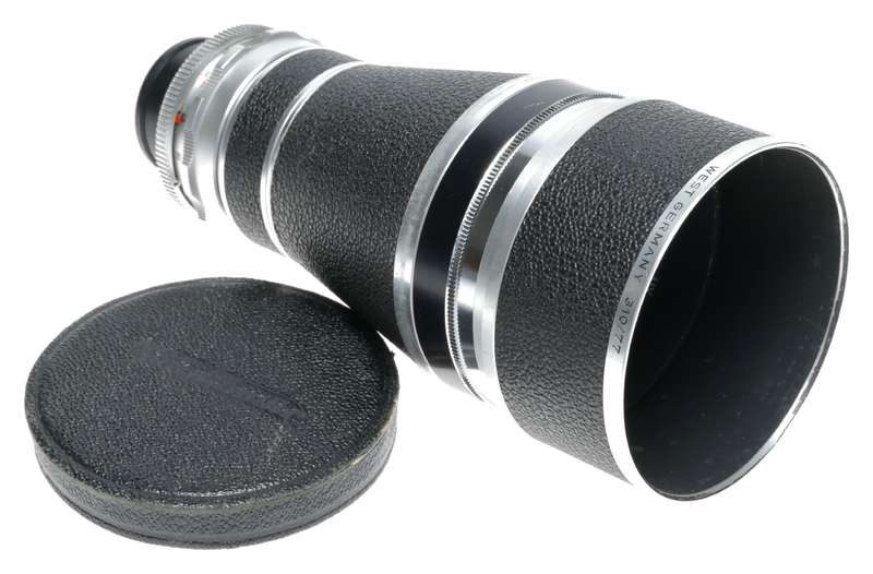 Voigtlander Super-Dynarex 1:4/200 Tele Lens 317/77 Filter 310/77 Hood