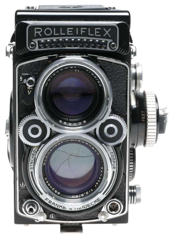 Rolleiflex 2.8F Nr.2405010 Model K7F TLR Camera Leather Case Manual