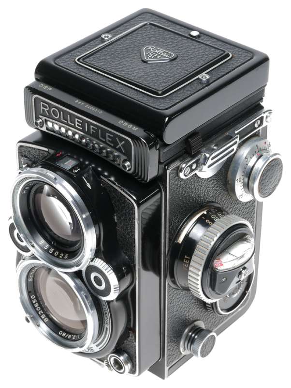 Rolleiflex 2.8F Nr.2405010 Model K7F TLR Camera Leather Case Manual