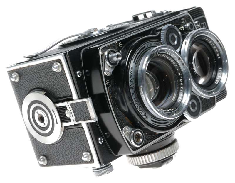 Rolleiflex 2.8F Nr.2405010 Model K7F TLR Camera Leather Case Manual