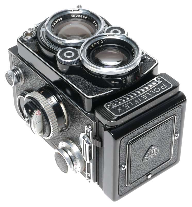 Rolleiflex 2.8F Nr.2405010 Model K7F TLR Camera Leather Case Manual