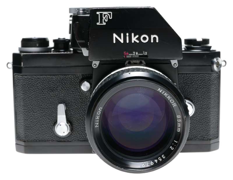 Nikon F Black SLR FTn Photomic Prism Viewfinder Camera Nikkor 1:2 85mm
