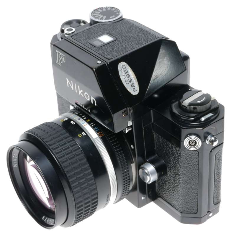 Nikon F Black SLR FTn Photomic Prism Viewfinder Camera Nikkor 1:2 85mm