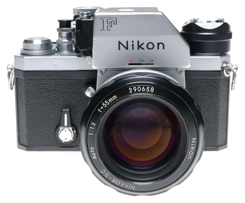 Nikon F SLR FTn Photomic Prism Finder Camera Nikkor S.C Auto 1:1.2 F=55mm