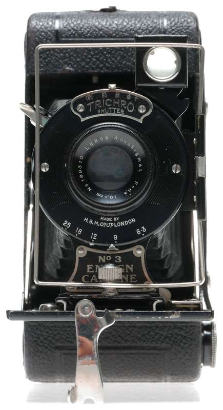 Ensign Carbine No.3 120 Rollfilm Folding Camera Lukos F6.3 10.5cm