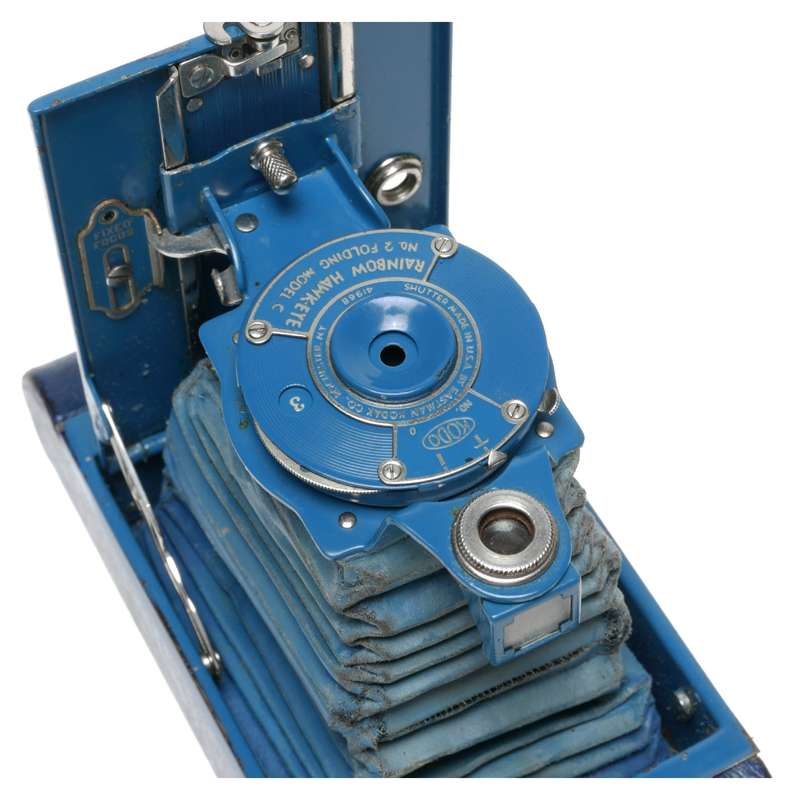 Kodak Rainbow Blue Hawk-Eye No.2 Folding Camera Model C Rare