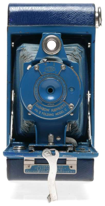 Kodak Rainbow Blue Hawk-Eye No.2 Folding Camera Model C Rare