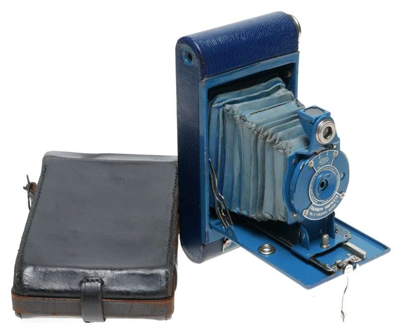 Kodak Rainbow Blue Hawk-Eye No.2 Folding Camera Model C Rare
