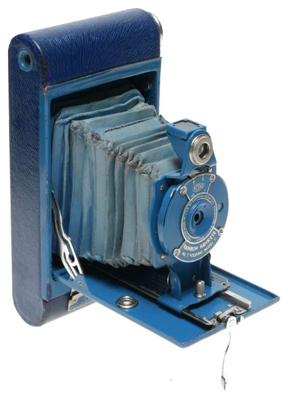 Kodak Rainbow Blue Hawk-Eye No.2 Folding Camera Model C Rare