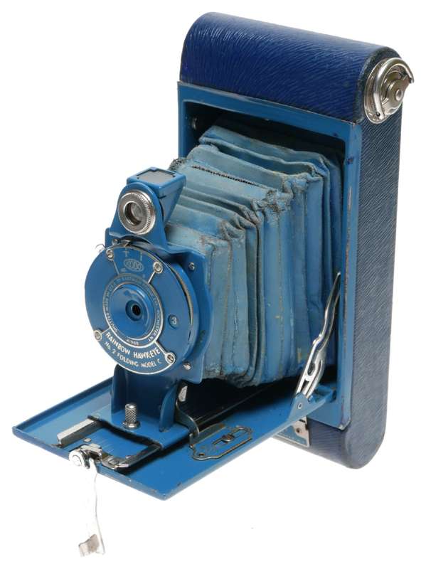 Kodak Rainbow Blue Hawk-Eye No.2 Folding Camera Model C Rare