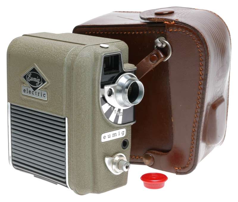 Eumig Electric 8mm Film Cine Camera Eugon 1:2.8/12.5 Original Case