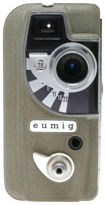 Eumig Electric 8mm Film Cine Camera Eugon 1:2.8/12.5 Original Case