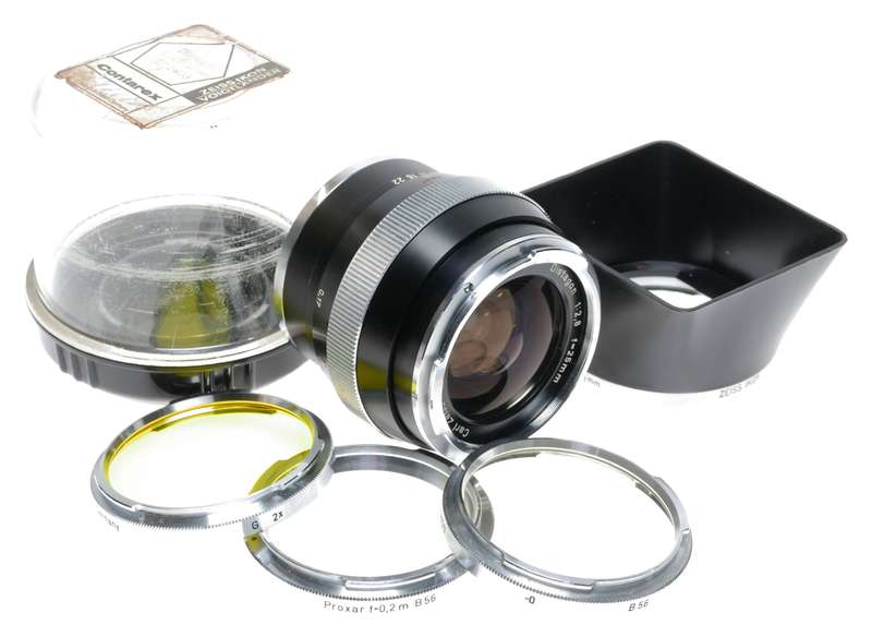 Carl Zeiss Distagon 1:2.8 f=25mm Contarex Camera Lens Hood Filters