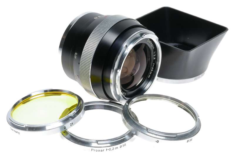 Carl Zeiss Distagon 1:2.8 f=25mm Contarex Camera Lens Hood Filters