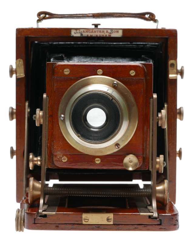 J.Lancaster 1899 BB Instantograph Wood 1/4 Plate Camera Brass Lens
