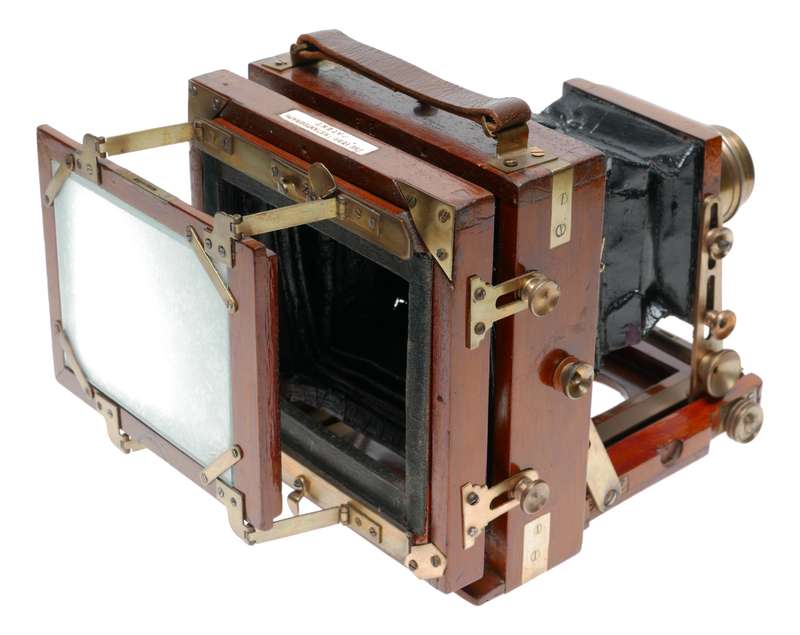 J.Lancaster 1899 BB Instantograph Wood 1/4 Plate Camera Brass Lens