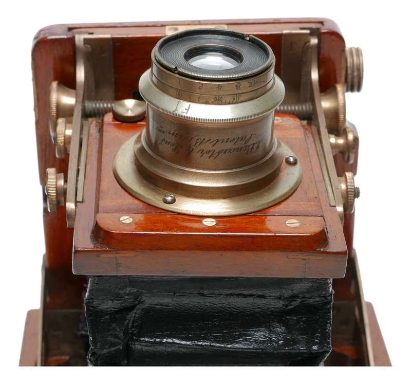 J.Lancaster 1899 BB Instantograph Wood 1/4 Plate Camera Brass Lens