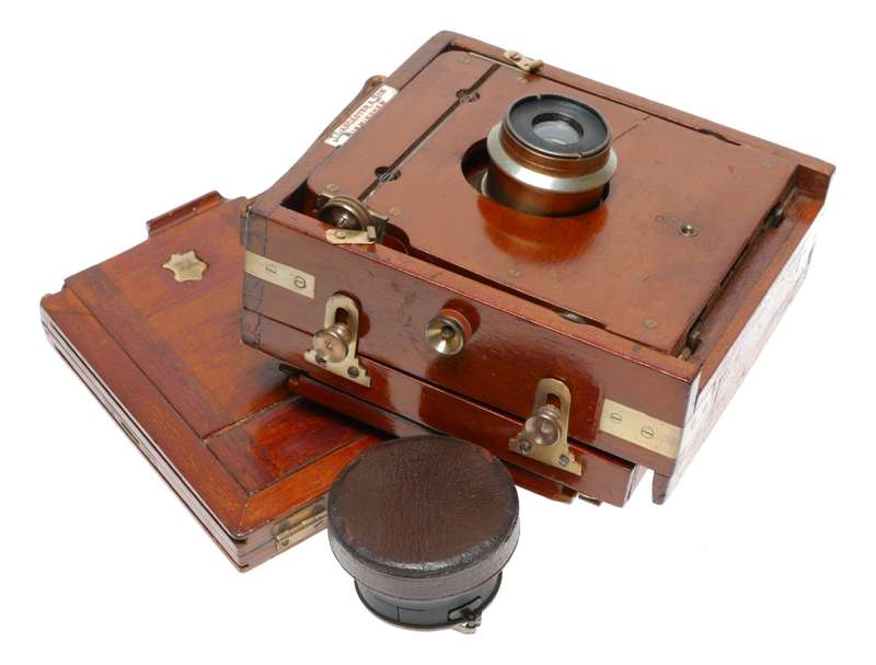 J.Lancaster 1899 BB Instantograph Wood 1/4 Plate Camera Brass Lens