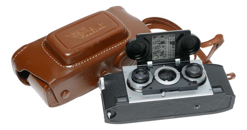 David White Realist Stereo Film Camera f3.5 Model 1041 in Pouch