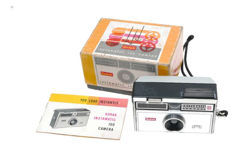 Kodak Instamatic 100 Flash Cube 126 Film Camera Original Box Instructions