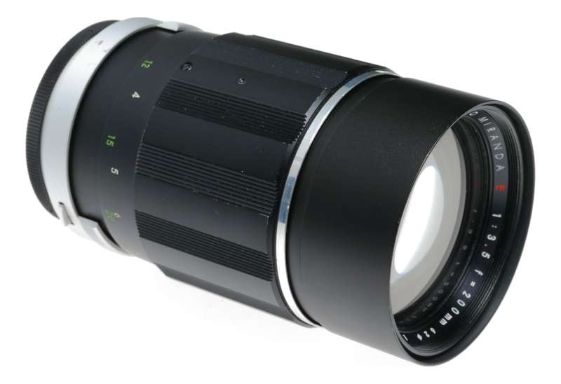 Miranda-Auto E 1:3.5 f=200mm Telephoto Lens T 35mm SLR Camera