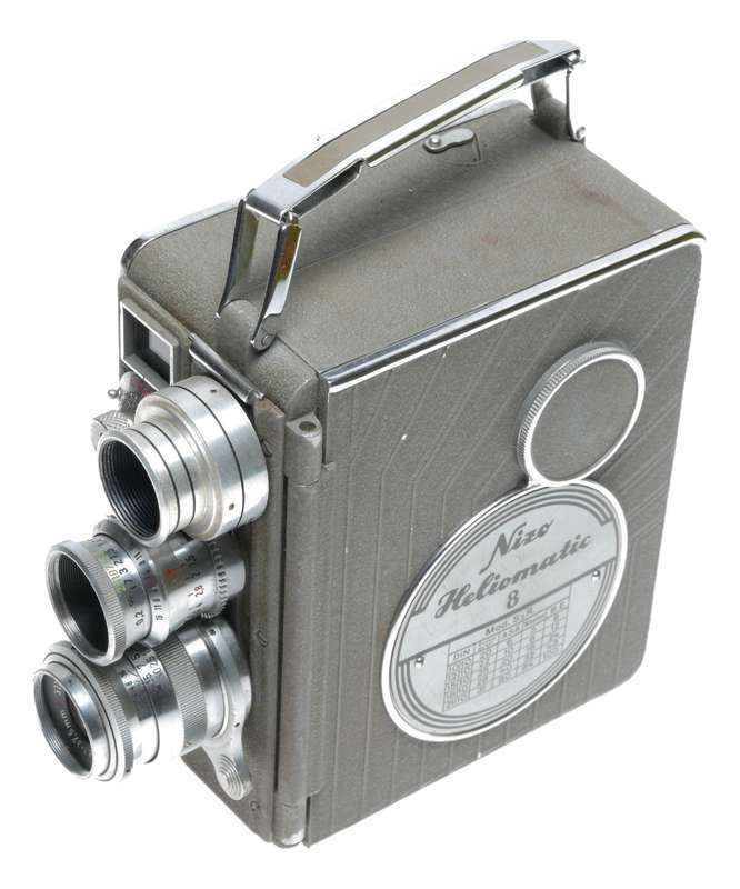 Nizo Heliomatic S2R 8mm Cine Movie Camera Grip Lenses Case