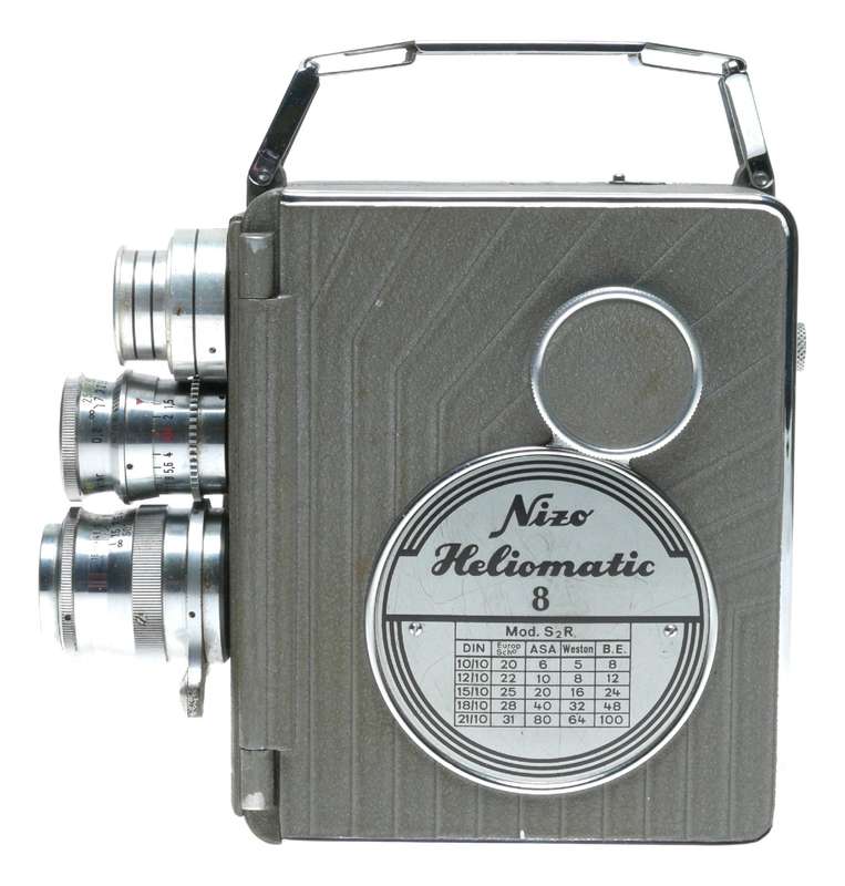 Nizo Heliomatic S2R 8mm Cine Movie Camera Grip Lenses Case