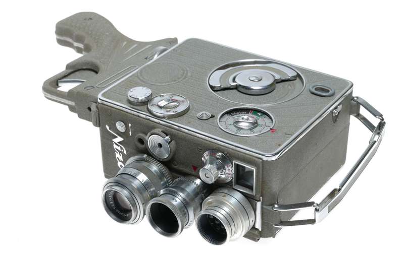 Nizo Heliomatic S2R 8mm Cine Movie Camera Grip Lenses Case