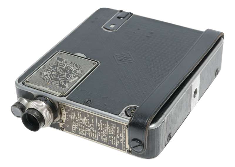 Pockette Simplex 16mm Film Cine Movie Camera Art Deco New York