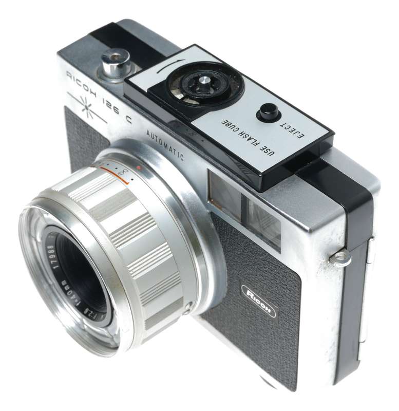 Ricoh 126C Automatic Cartridge Film Camera Rikenon 1:2.8 f=40mm