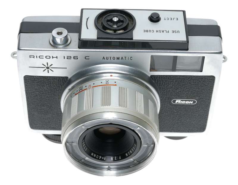 Ricoh 126C Automatic Cartridge Film Camera Rikenon 1:2.8 f=40mm