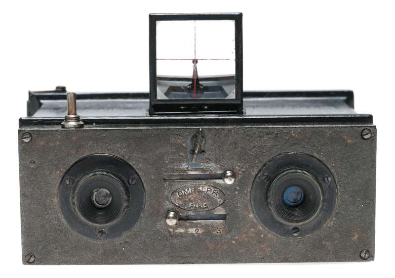 Langer Co. Elkoscop Stereo Camera 45x107 Plates Jumelle Type rare
