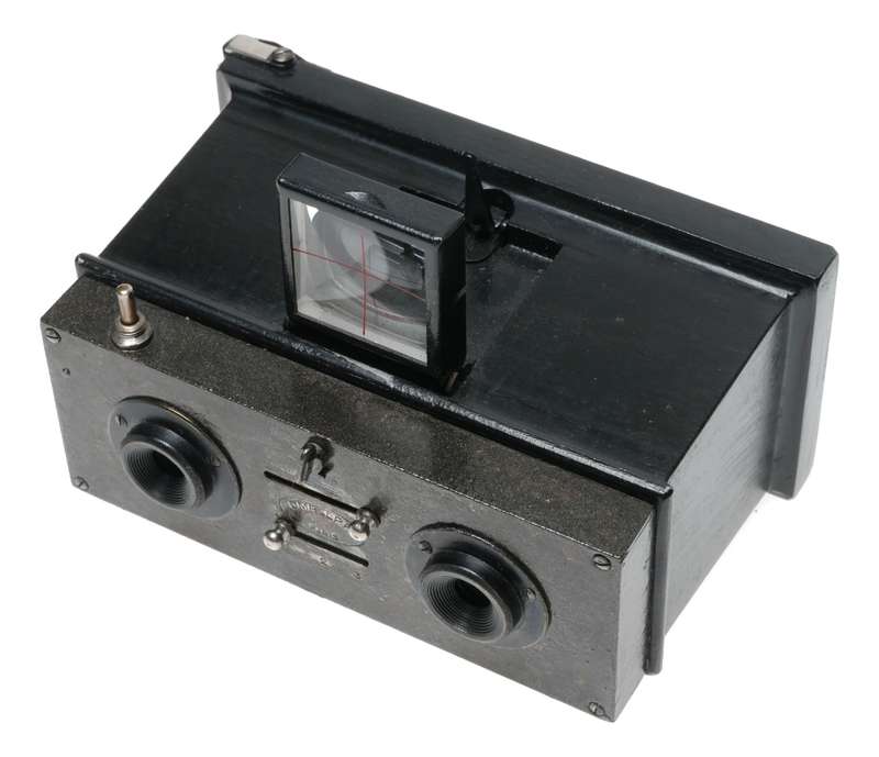 Langer Co. Elkoscop Stereo Camera 45x107 Plates Jumelle Type rare