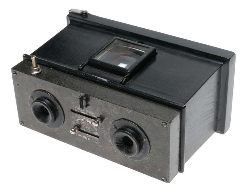 Langer Co. Elkoscop Stereo Camera 45x107 Plates Jumelle Type rare