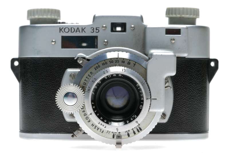 Kodak 35 Rangefinder 35mm Film Camera Anastar f:3.5/50 Flash Shutter