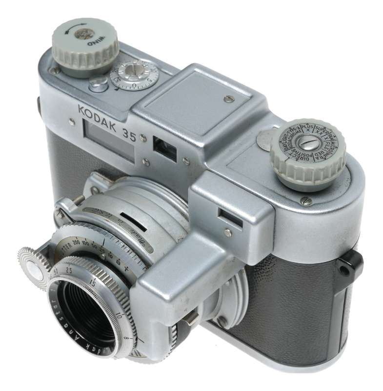 Kodak 35 Rangefinder 35mm Film Camera Anastar f:3.5/50 Flash Shutter