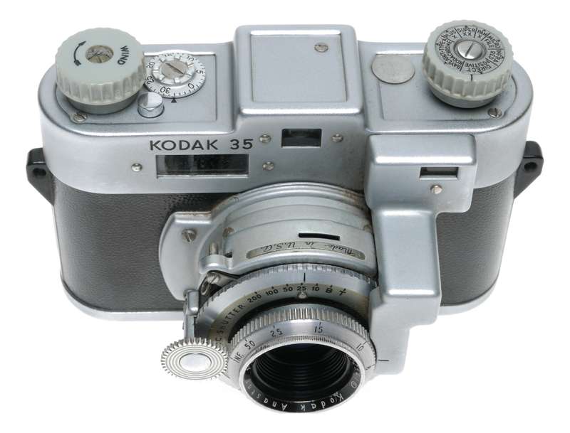 Kodak 35 Rangefinder 35mm Film Camera Anastar f:3.5/50 Flash Shutter