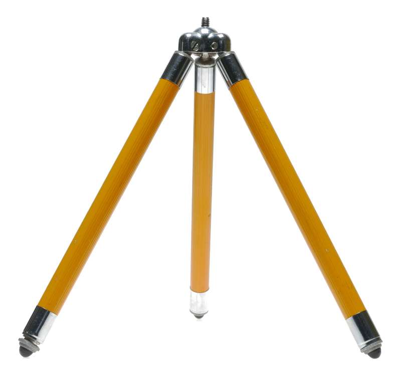 Universal Extendible Mini Table Tripod Chrome Yellow Retro Photography
