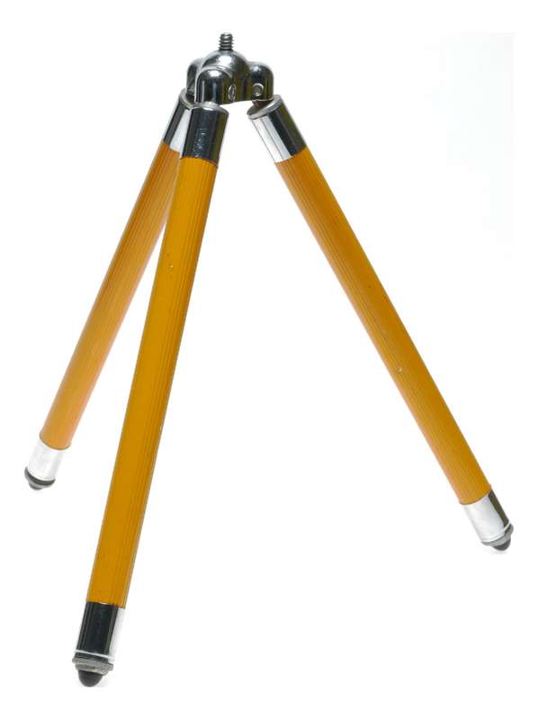 Universal Extendible Mini Table Tripod Chrome Yellow Retro Photography