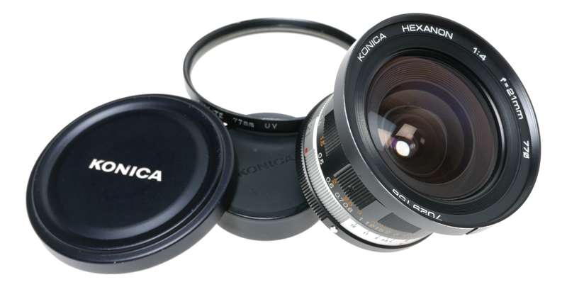 Konica Hexanon 1:4 f=21mm Ultra Wide Lens Auto Reflex T