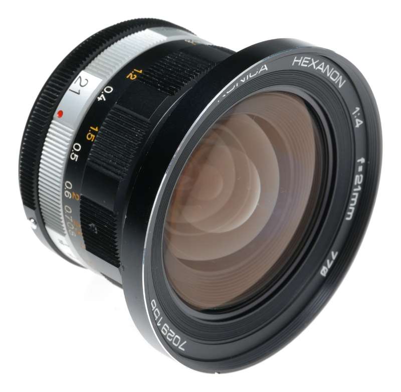 Konica Hexanon 1:4 f=21mm Ultra Wide Lens Auto Reflex T