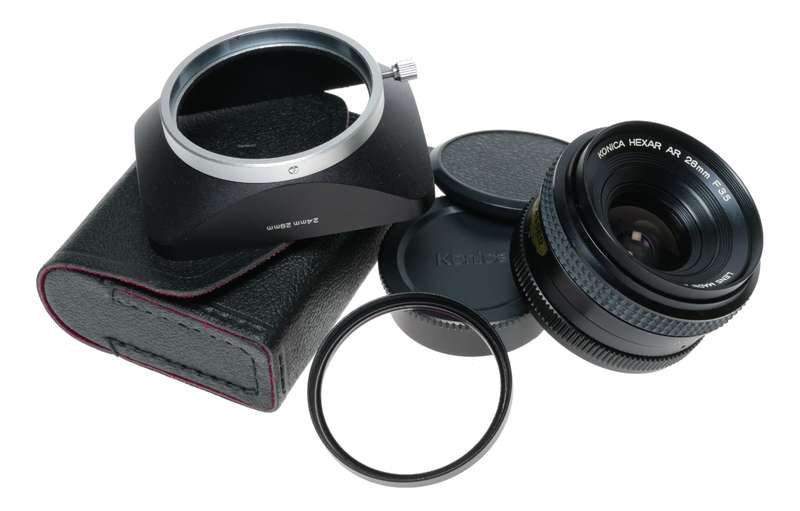 Konica Hexar AR 28mm F3.5 Wide Angle SLR Camera Lens Shade Hood
