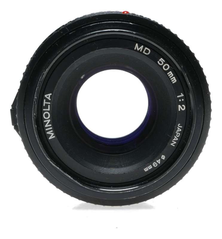 Minolta SRT 100X 35mm SLR Film Camera MD 50mm Lens 1:2