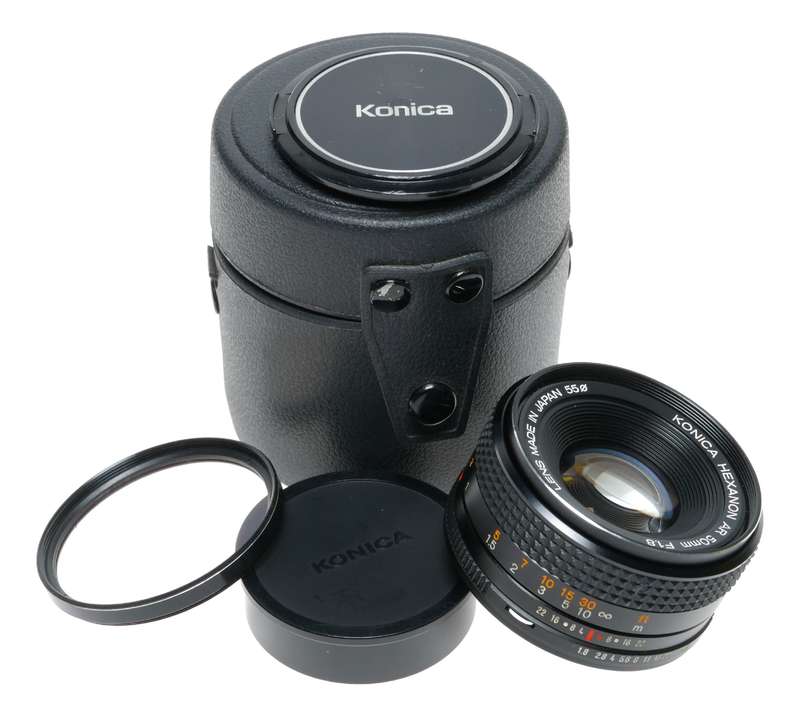 Konica Hexnaon AR 50mm 1.8 SLR Camera Prime Lens